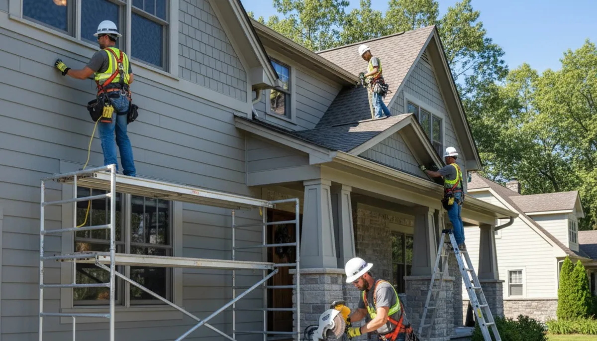 Vinyl siding installation for Kansas City, MO home exterior by professional siding contractor