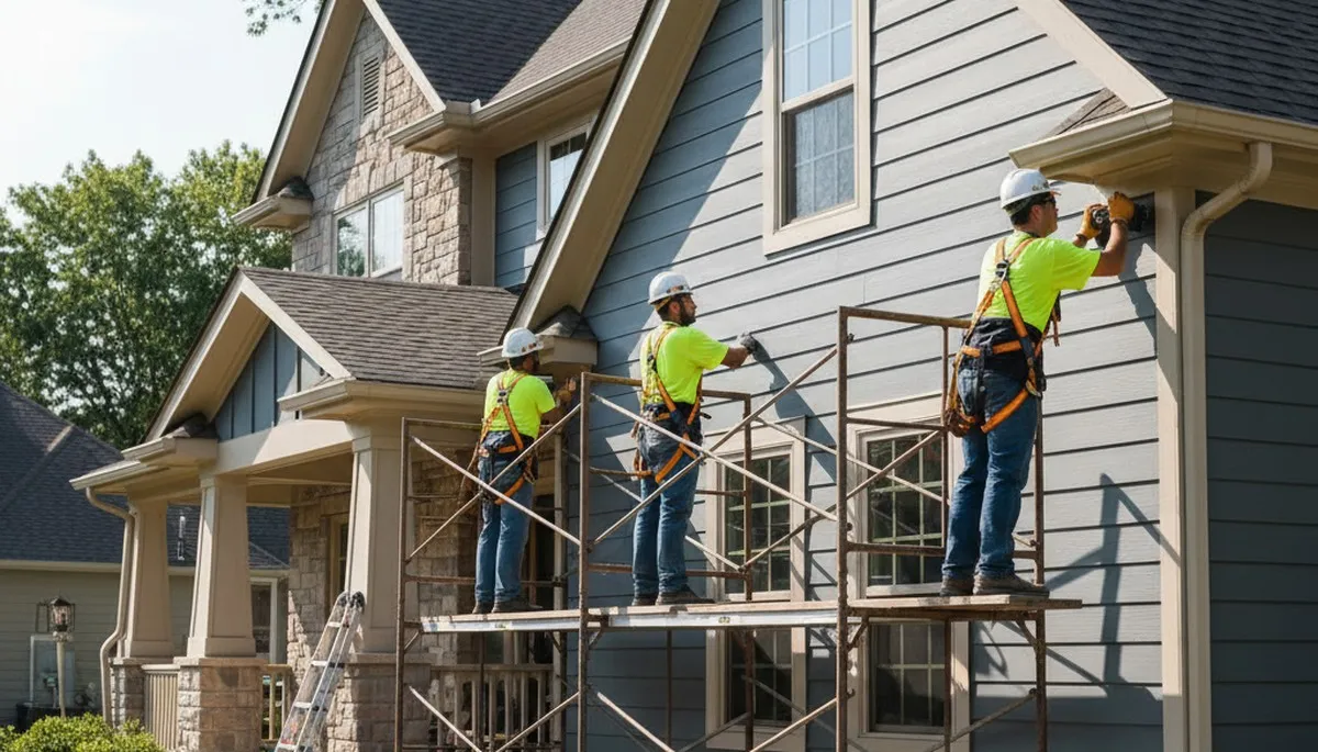 Kansas City, MO vinyl siding installation for a home exterior by a professional siding contractor